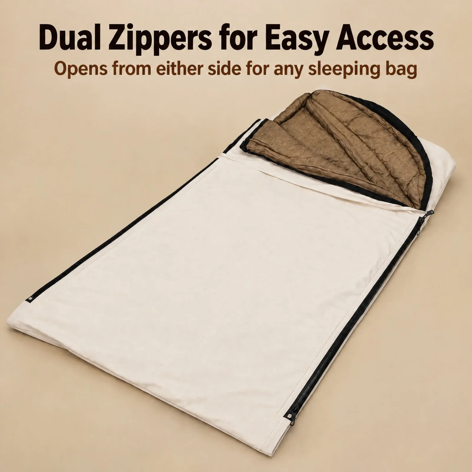 Outfitter Bedroll; Premium 15oz. Grade A Cotton Canvas Cowboy, feature infographic with callouts (2)
