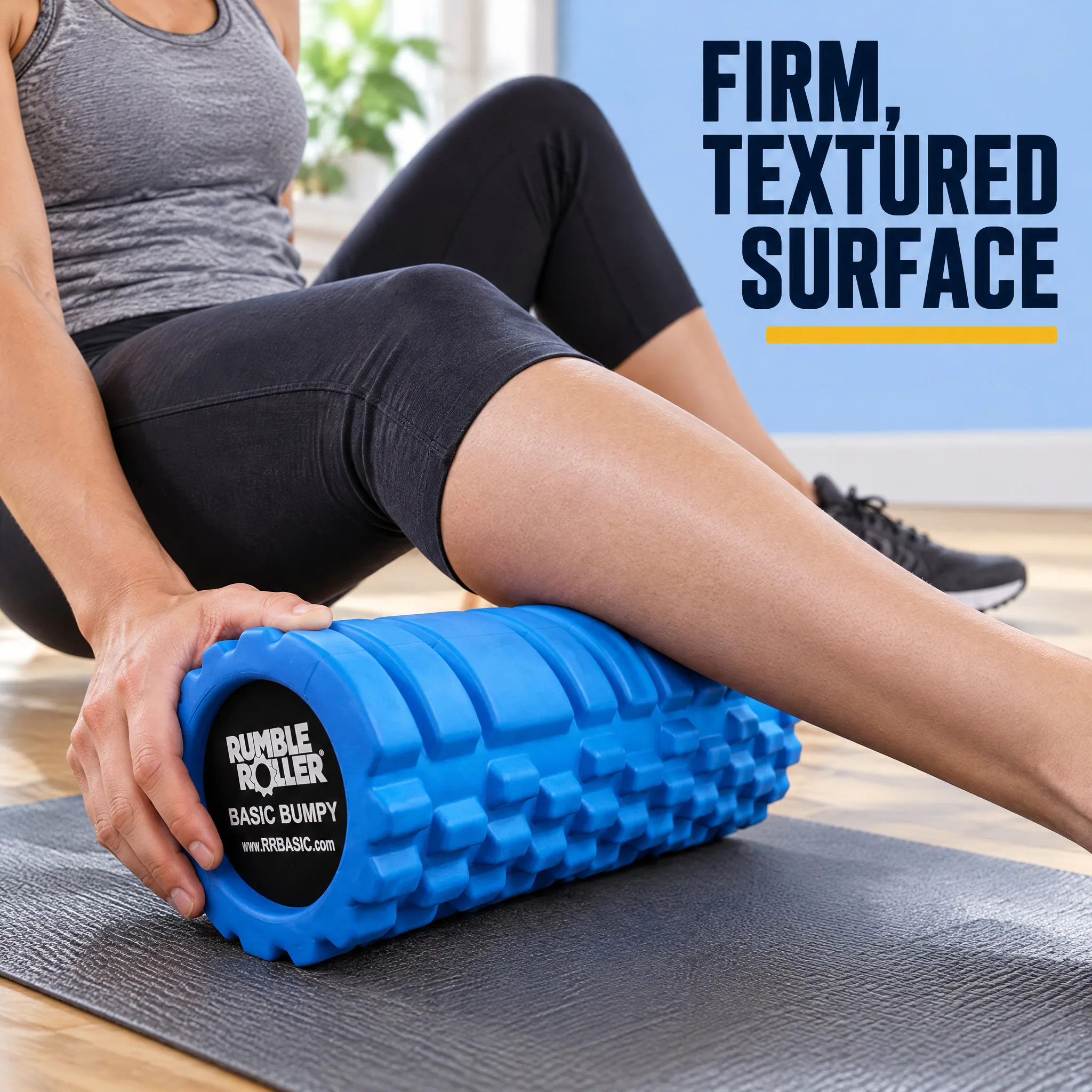 Basic Bumpy Foam Roller, Solid Core EVA Foam Roller with, in action for Amazon