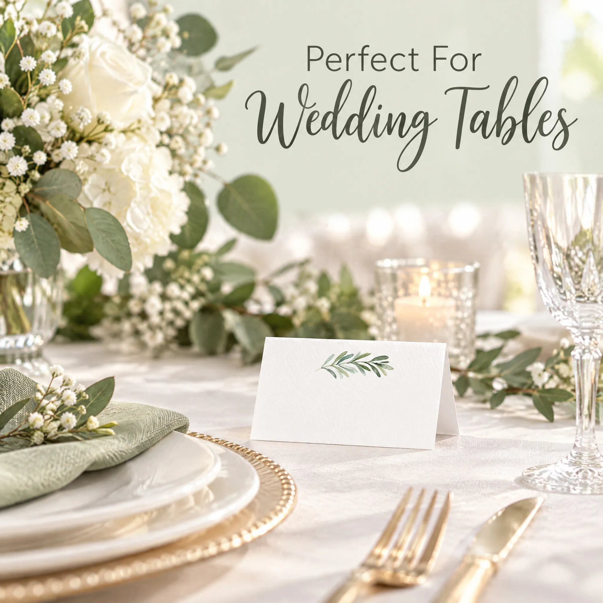 Table Place Cards for All Occasions and Events, Set of 25,, lifestyle photograph in a real setting for Amazon