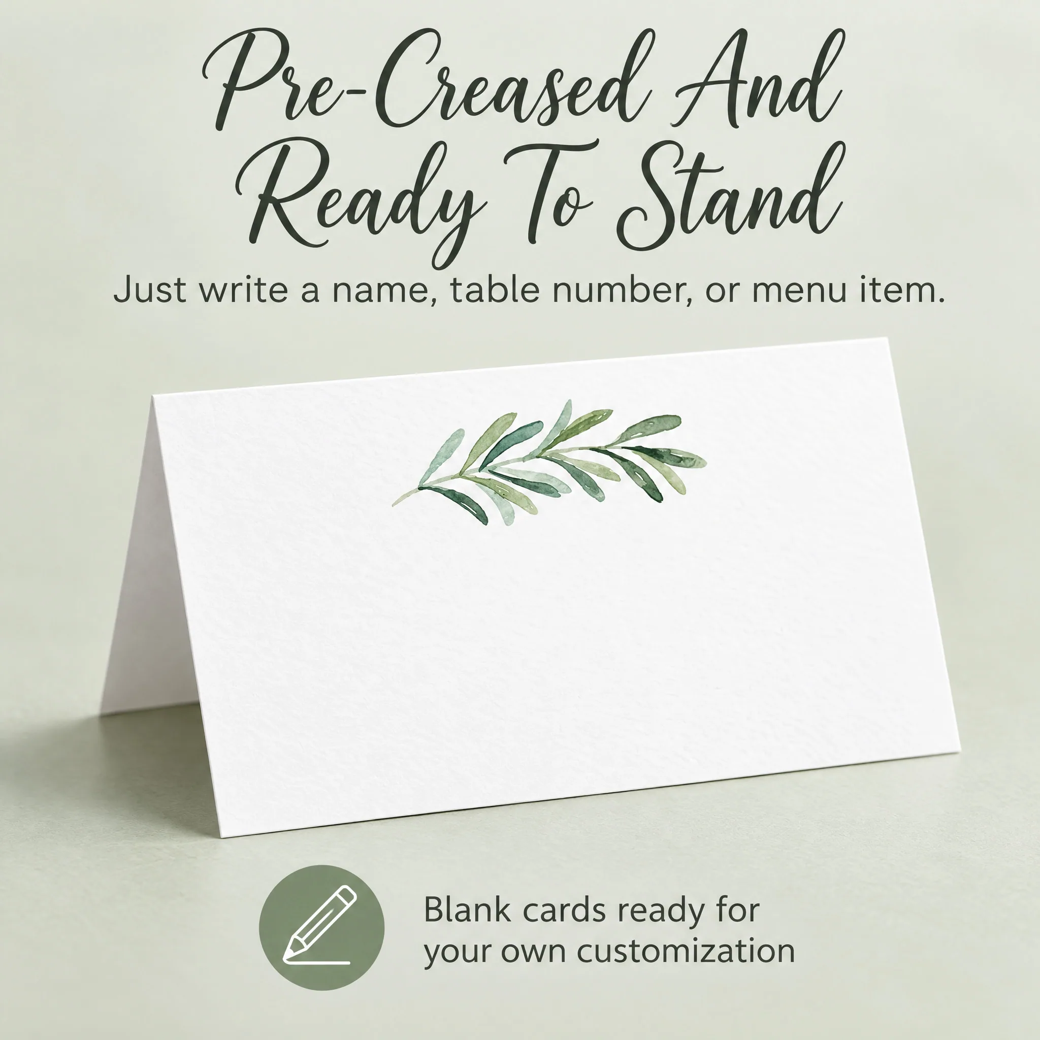 Table Place Cards for All Occasions and Events, Set of 25,, material and construction detail for Amazon