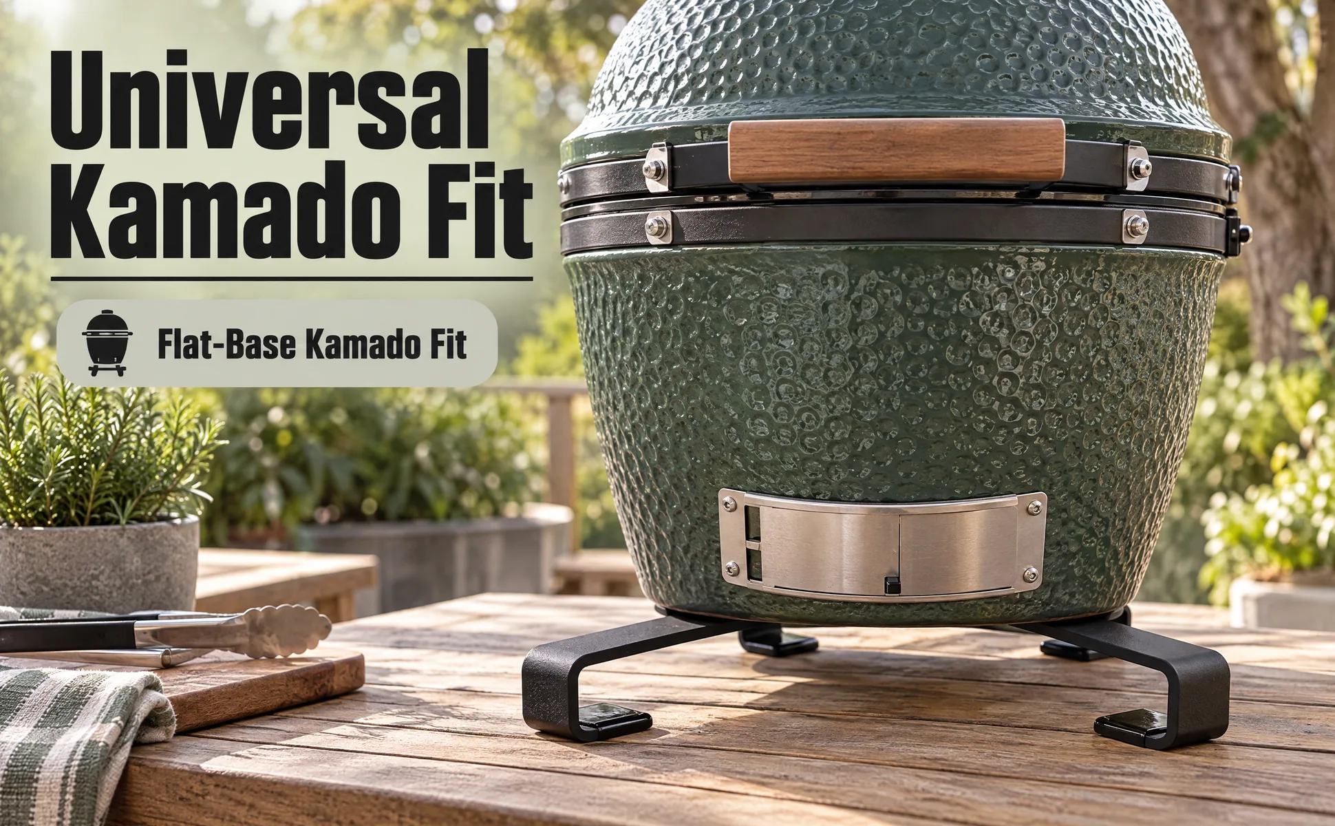 Universal Ceramic Grill Table Nest - Heavy Duty Trivet - Big, A+ content module, std hero image text for Amazon