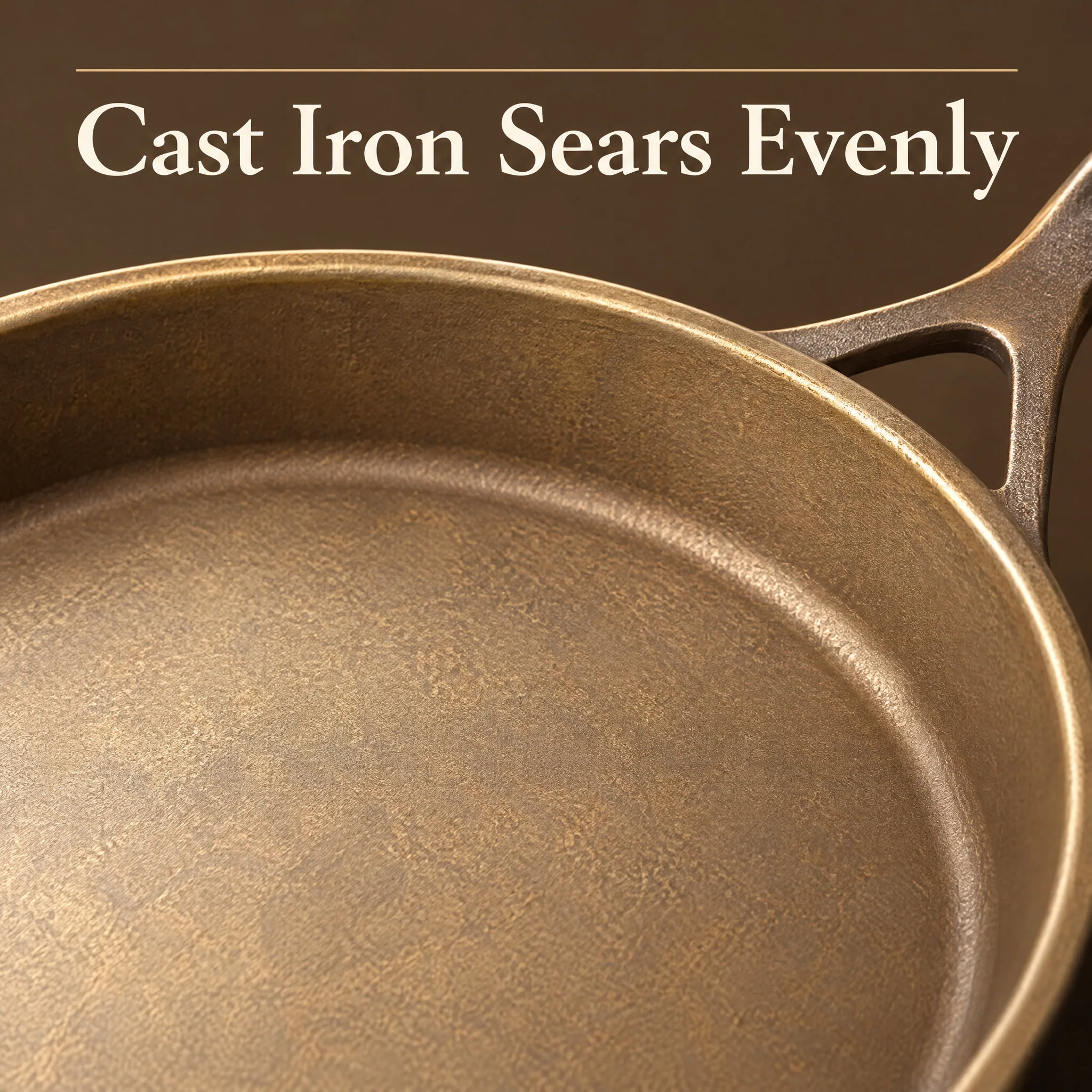 12-Inch Cast Iron Skillet, material and construction detail for Shopify